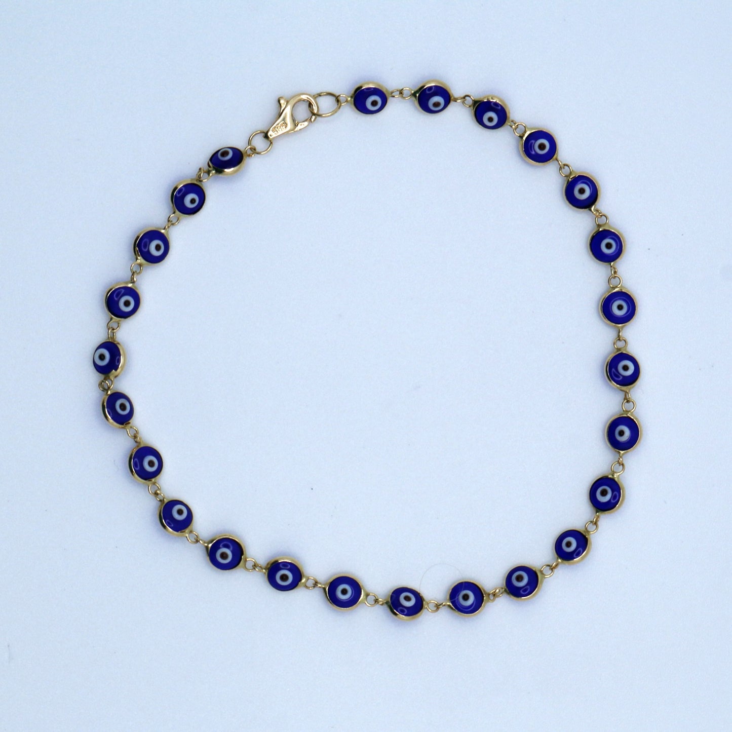 ojo turco pulsera oro 14k